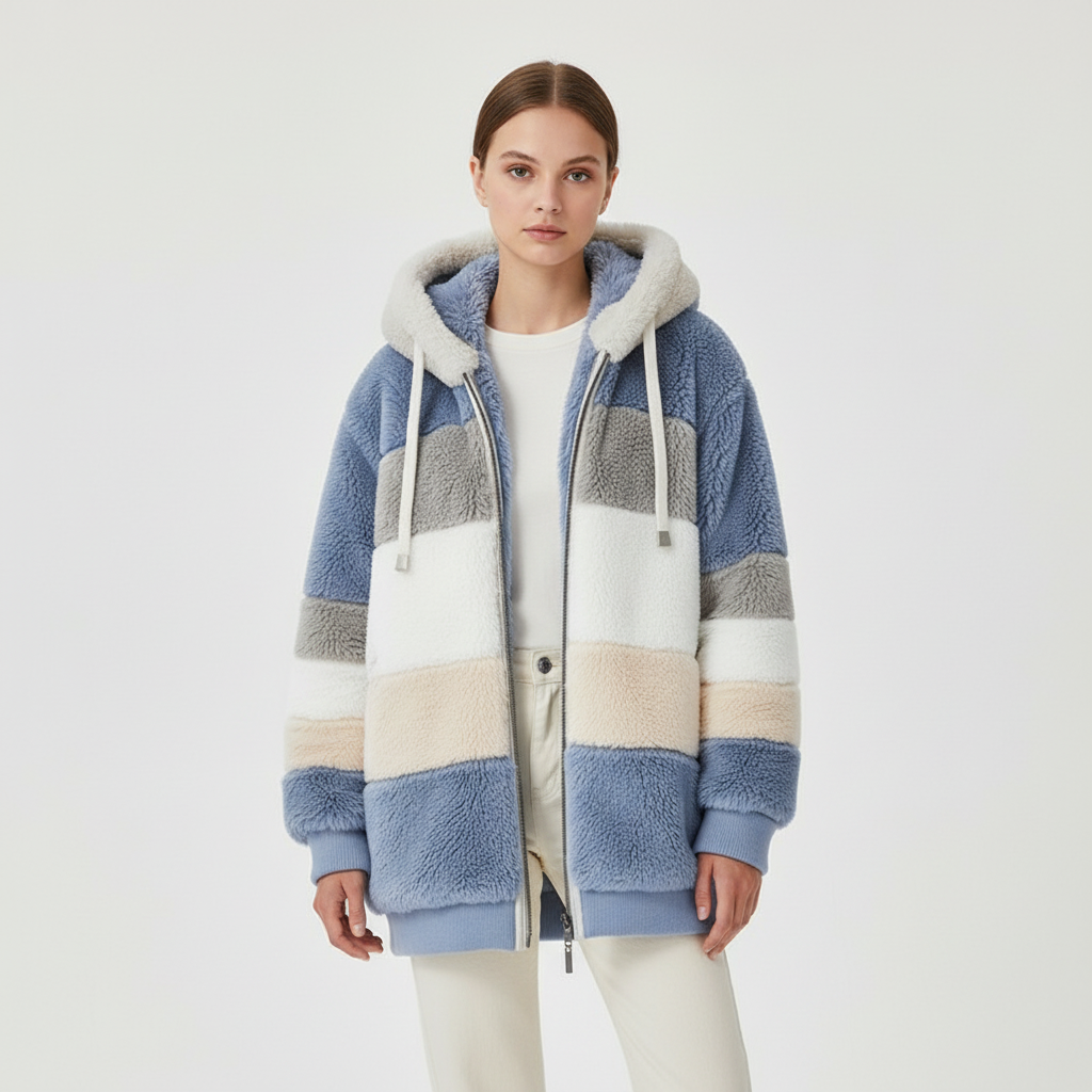 Mathilda | Oversized Weste mit Kapuze