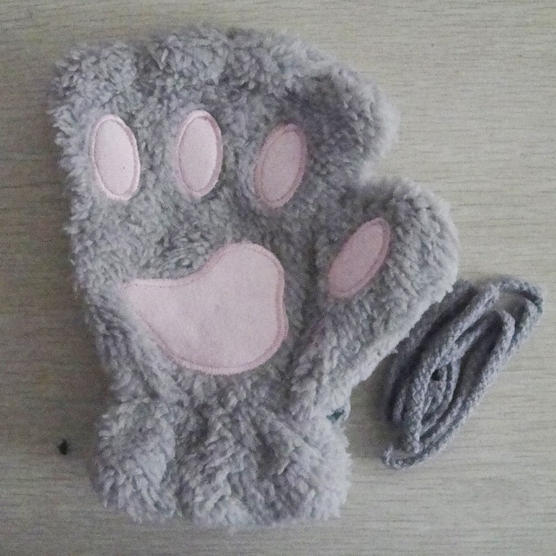 Ute | Fingerlose Handschuhe mit Pfotenabdruck