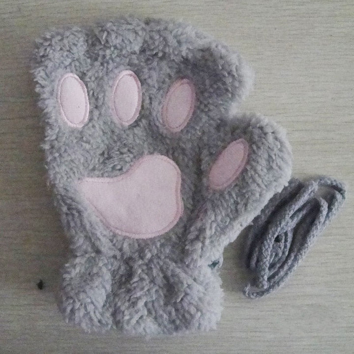 Ute | Fingerlose Handschuhe mit Pfotenabdruck
