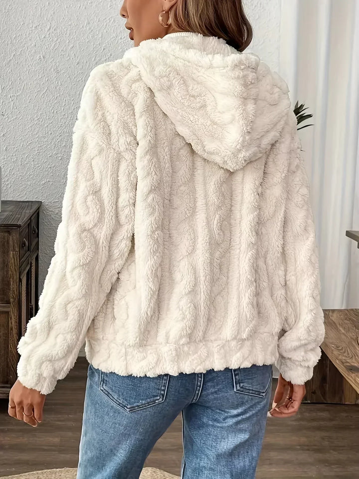 Clarize | Flauschige Teddyjacke mit Kapuze