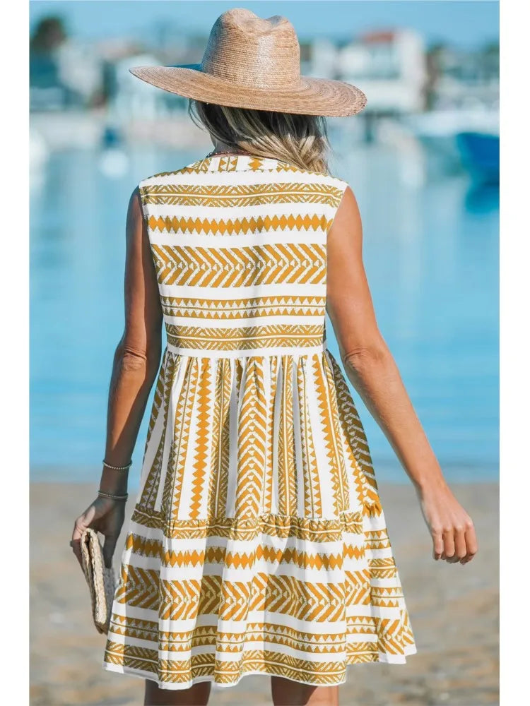 Katrina - Geometrisches Sommerkleid