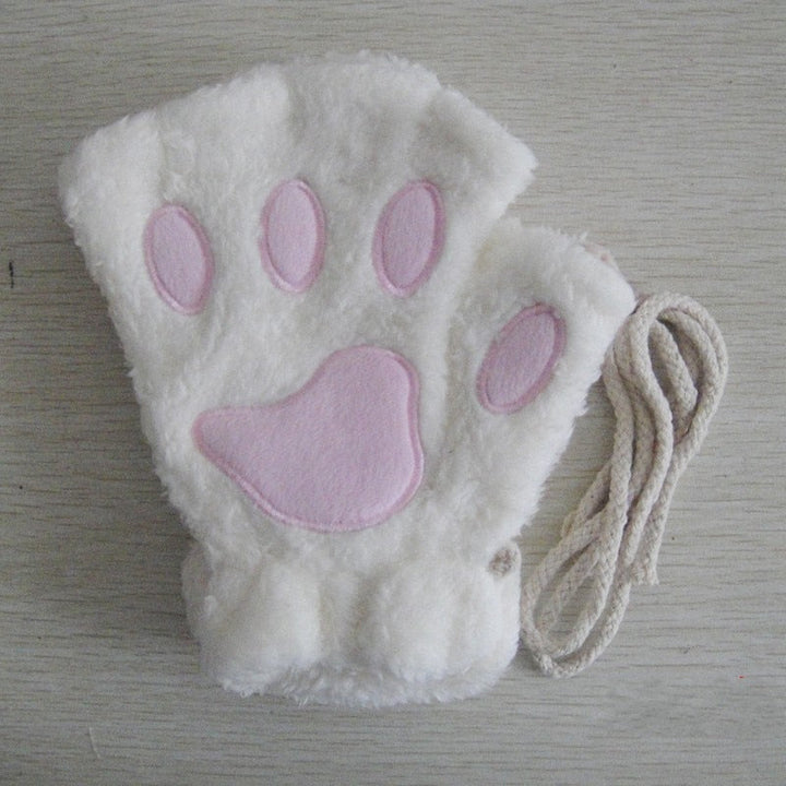 Ute | Fingerlose Handschuhe mit Pfotenabdruck