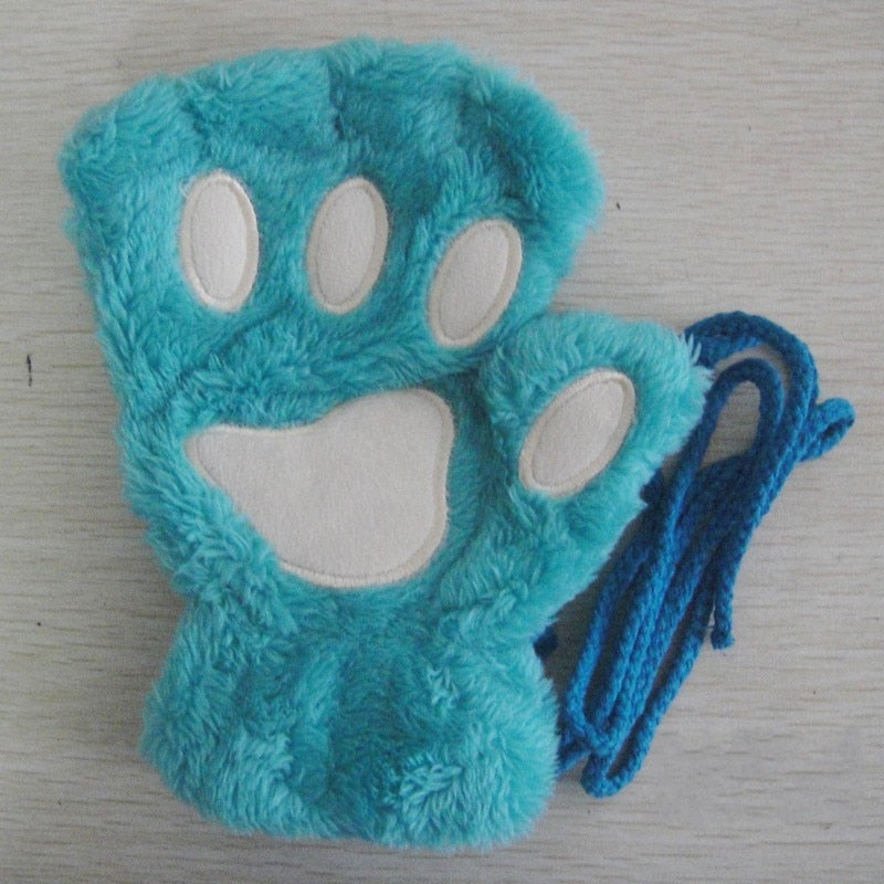 Ute | Fingerlose Handschuhe mit Pfotenabdruck