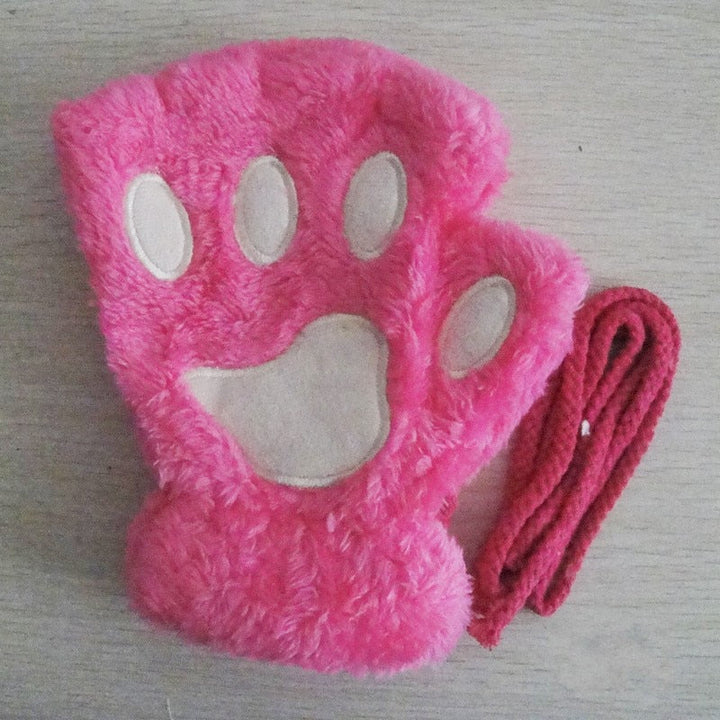 Ute | Fingerlose Handschuhe mit Pfotenabdruck
