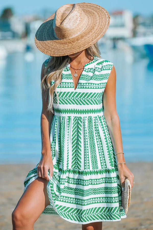 Katrina - Geometrisches Sommerkleid