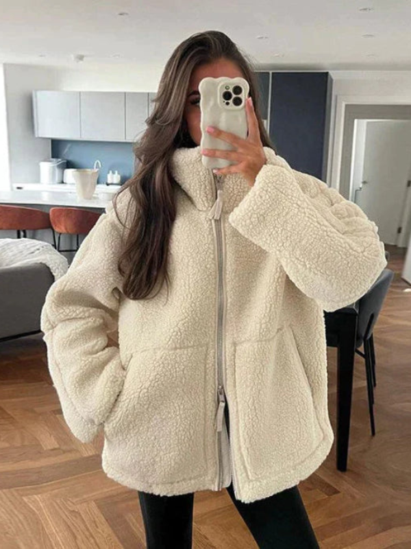 Adele | Oversized Sherpa-Fleecejacke