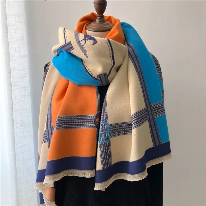Sunniva | Oversized-Schal mit Blumenmuster