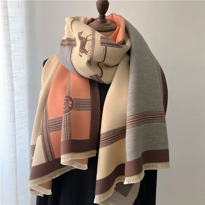 Sunniva | Oversized-Schal mit Blumenmuster