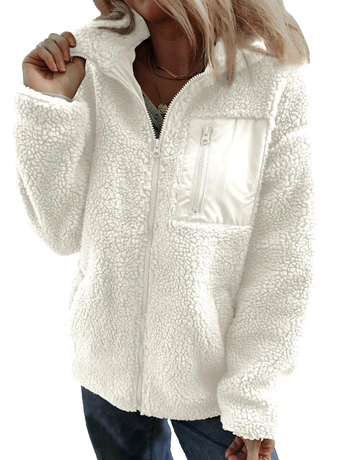 Heike | Teddyjacke mit Stehkragen