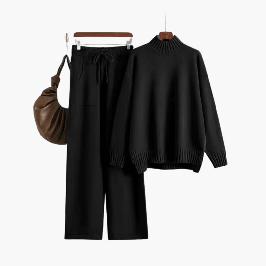 Notburga | Rollkragen-Strickset mit weiter Hose