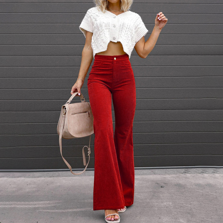 Tilda | Hochgeschnittene Cordhose mit Schlag