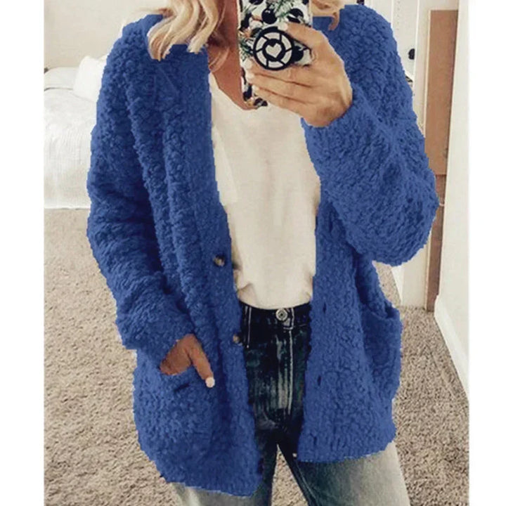 Louisa | Oversized Weste mit Kapuze und Fleecefutter