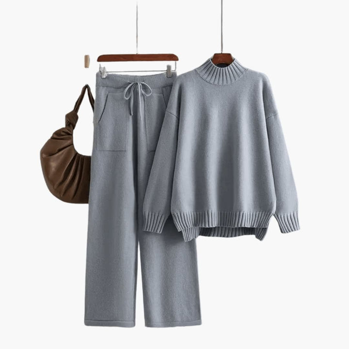 Notburga | Rollkragen-Strickset mit weiter Hose