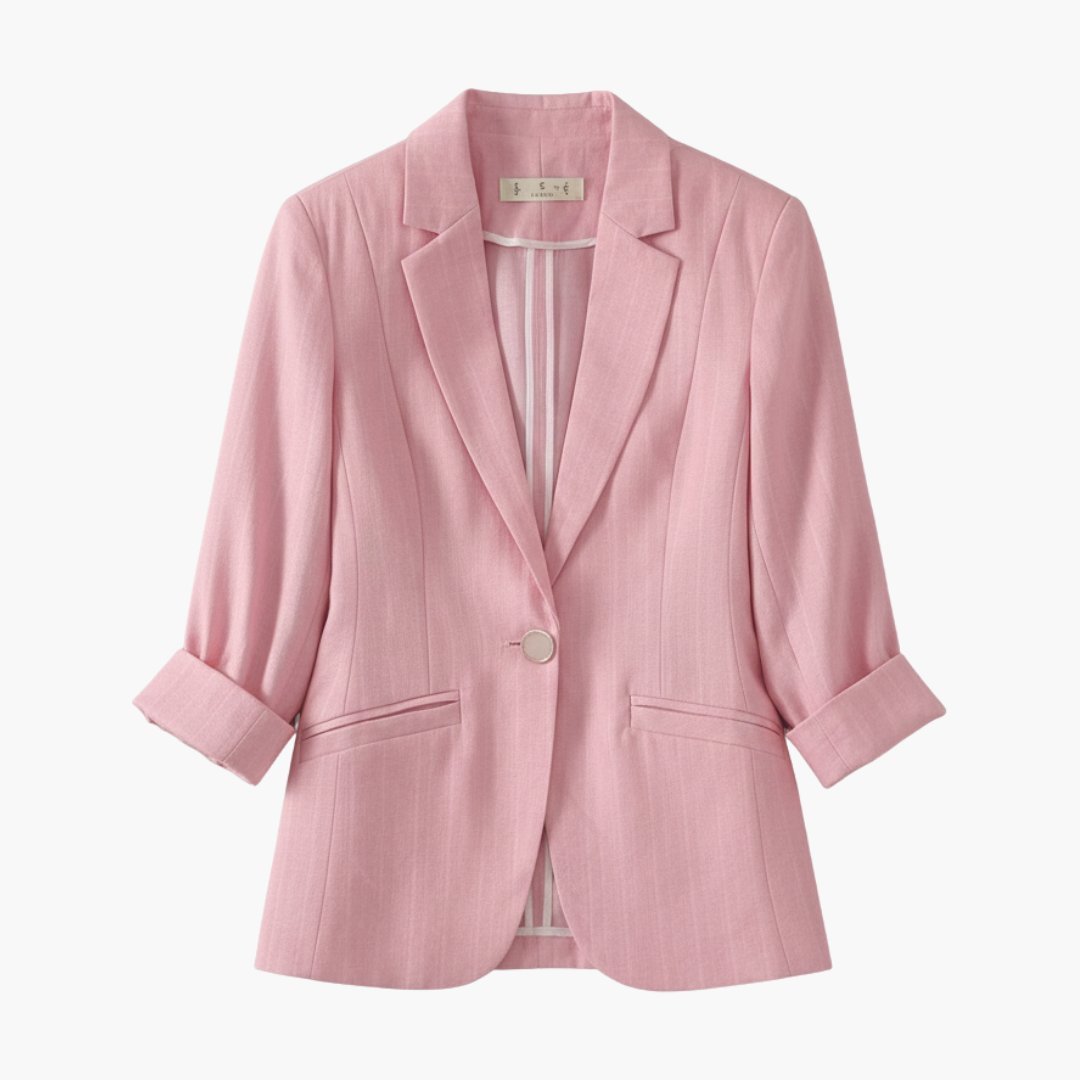 Nora | Leichter Leinen-Blazer mit Dreiviertelärmeln