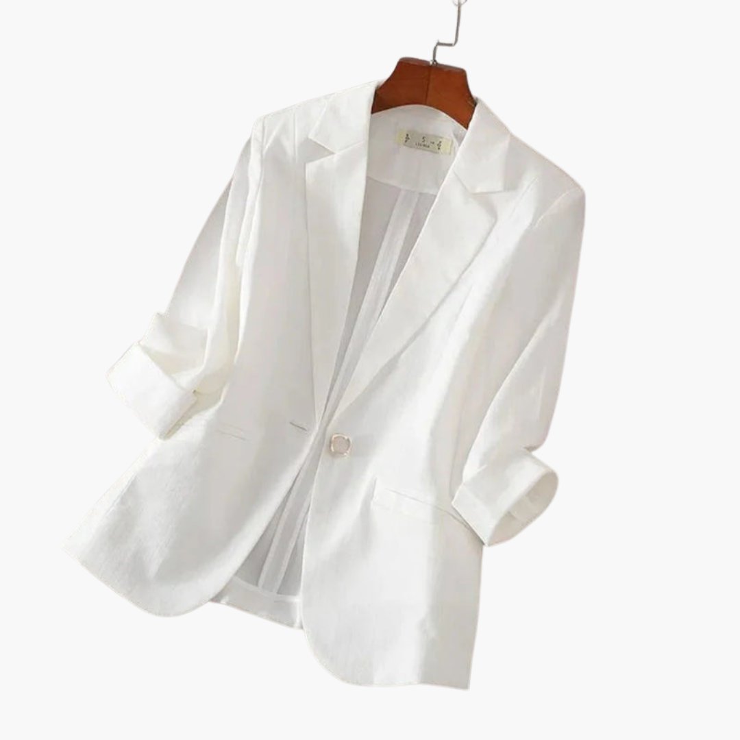 Nora | Leichter Leinen-Blazer mit Dreiviertelärmeln