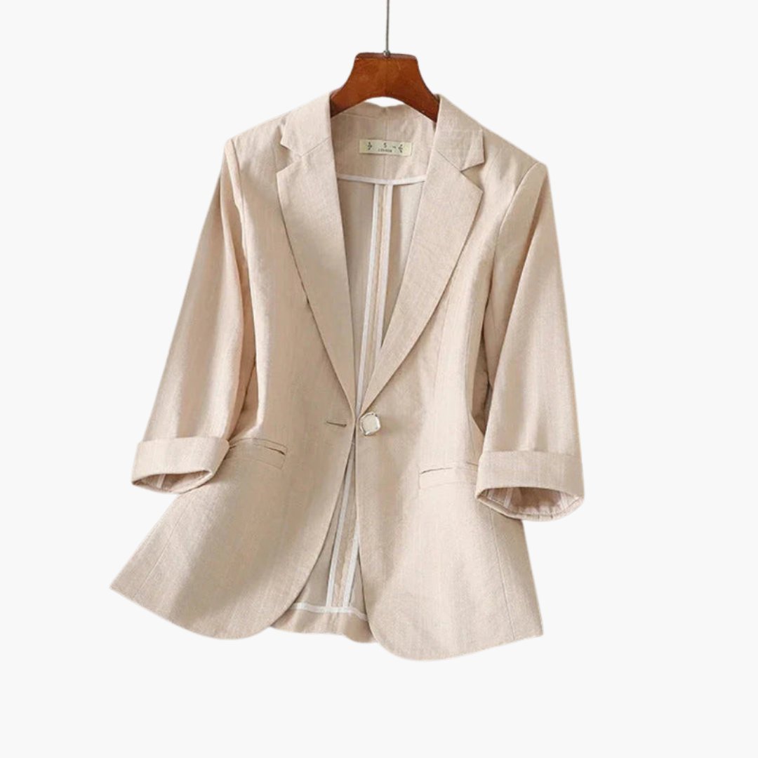 Nora | Leichter Leinen-Blazer mit Dreiviertelärmeln
