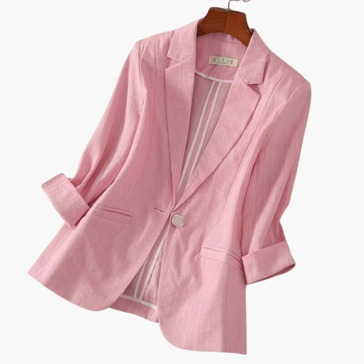 Nora | Leichter Leinen-Blazer mit Dreiviertelärmeln