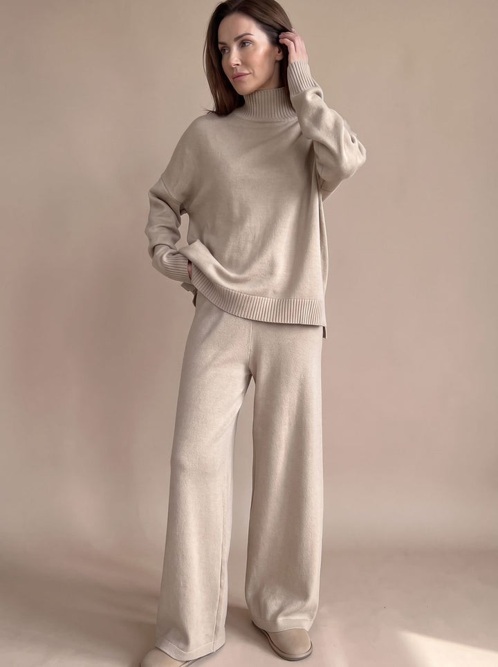 Norina | Oversize-Rollkragenpullover mit weiter Hose