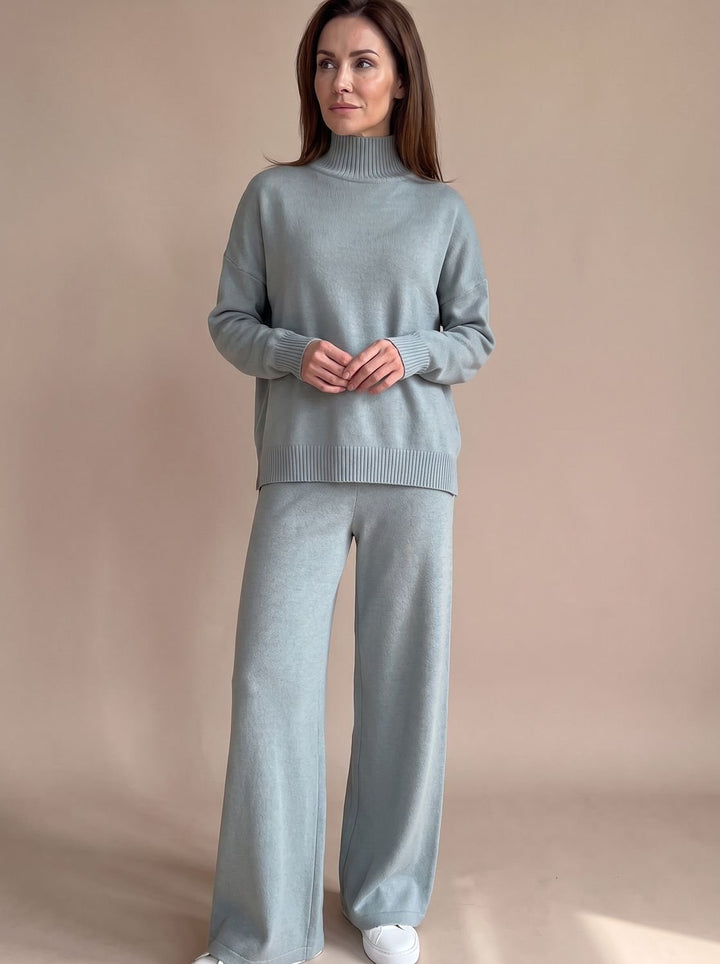 Norina | Oversize-Rollkragenpullover mit weiter Hose