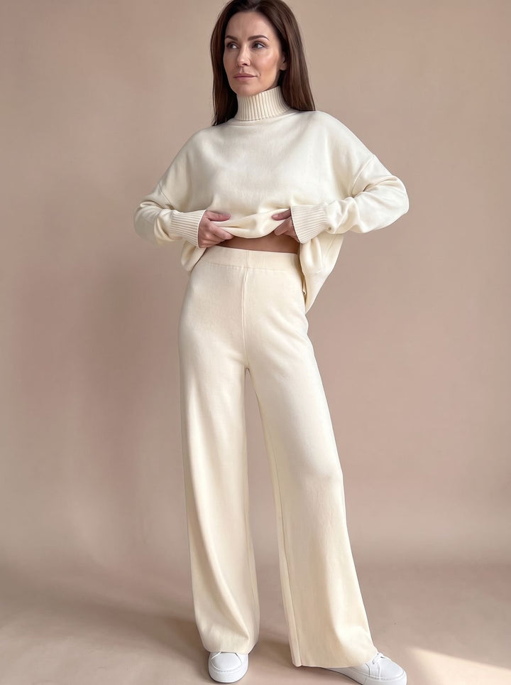 Norina | Oversize-Rollkragenpullover mit weiter Hose
