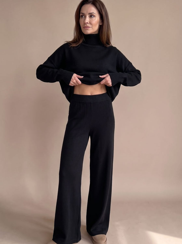 Norina | Oversize-Rollkragenpullover mit weiter Hose