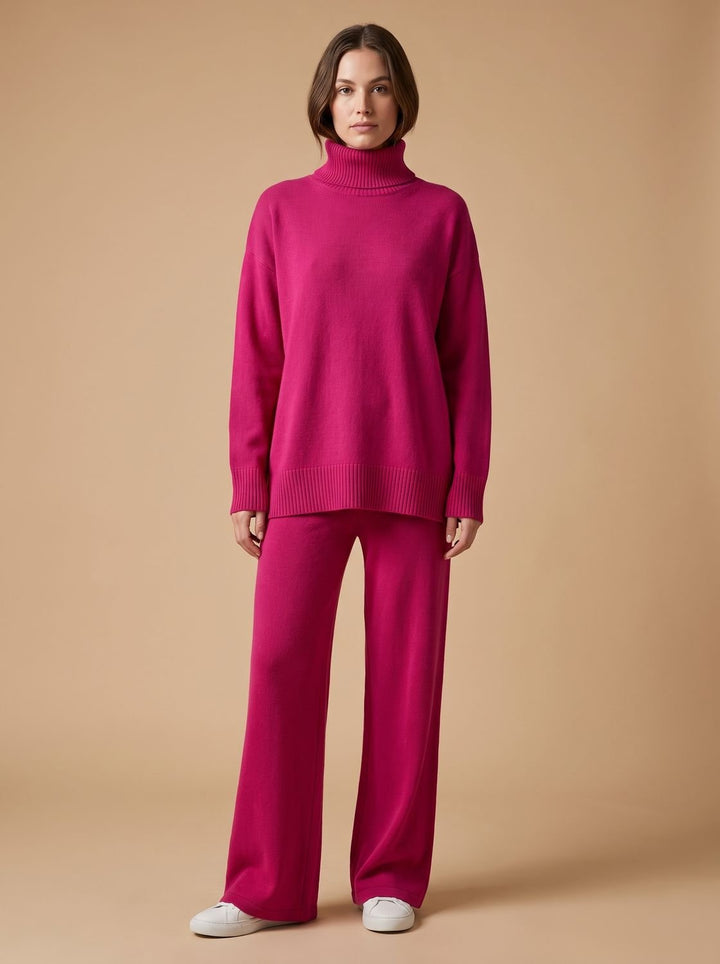 Norina | Oversize-Rollkragenpullover mit weiter Hose