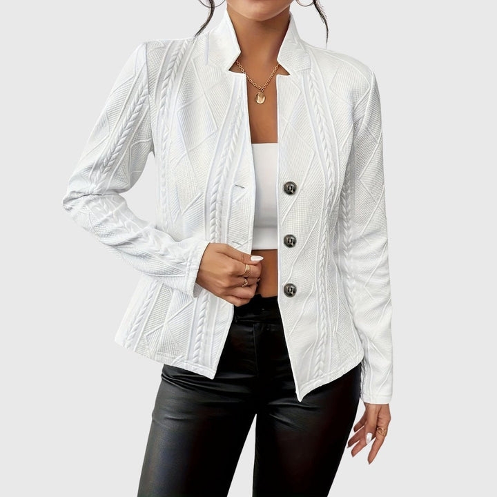 Luisa | Strukturierter Blazer mit Kabel-Jacquard-Muster