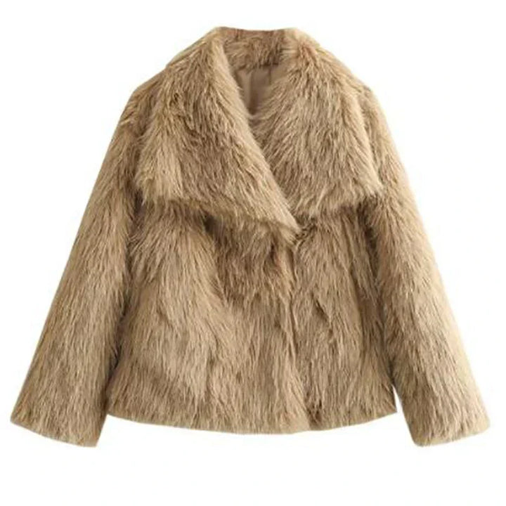 Mila | Kurze Teddyjacke mit Schalkragen