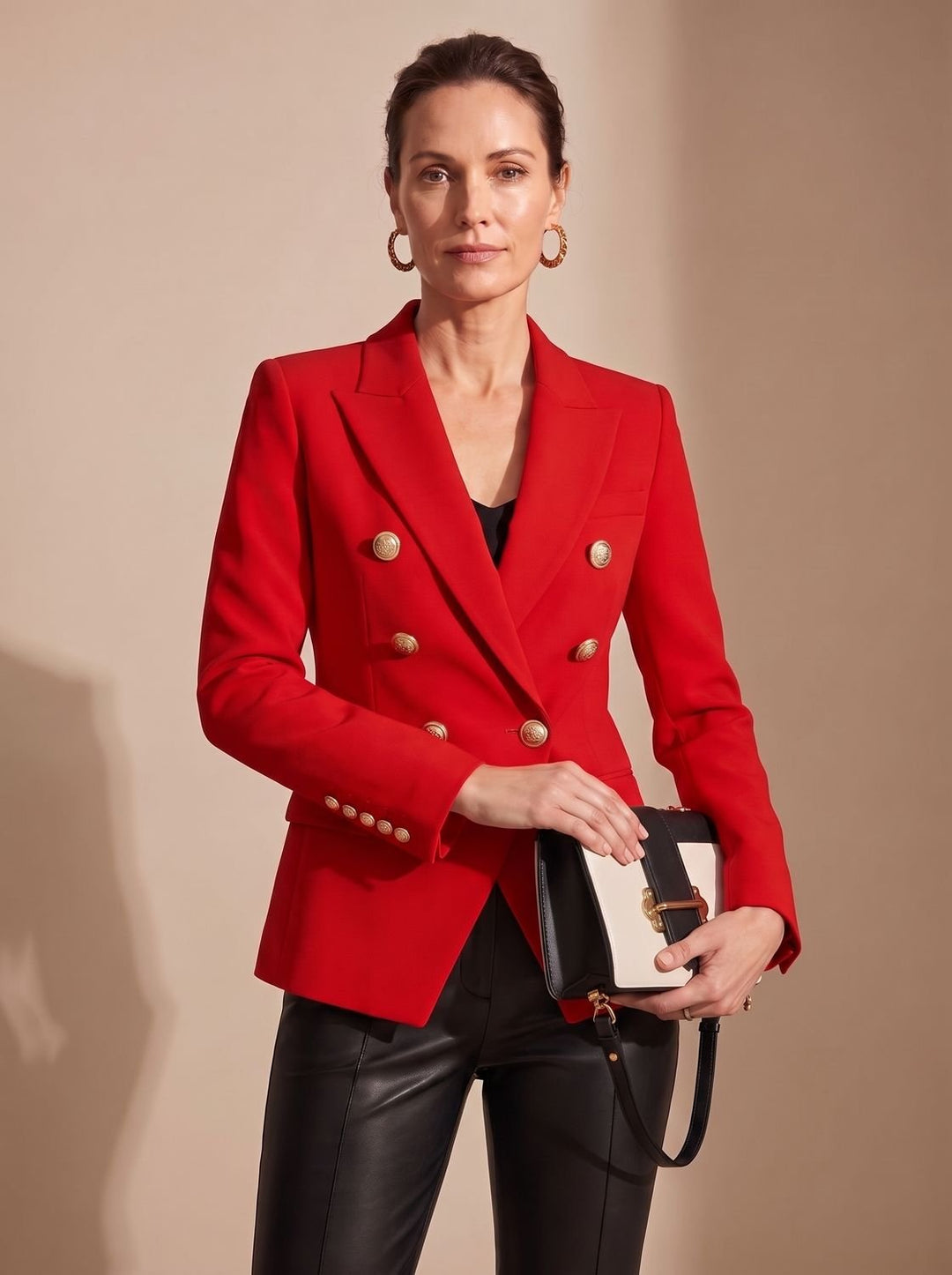 Elfriede | Taillierter Zweireiher-Blazer mit Goldknöpfen