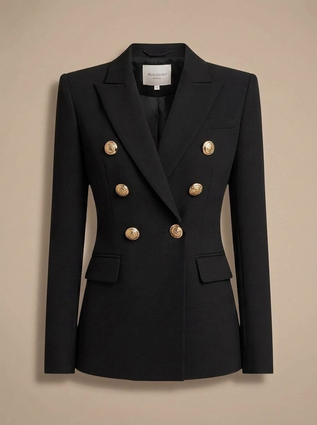 Elfriede | Taillierter Zweireiher-Blazer mit Goldknöpfen