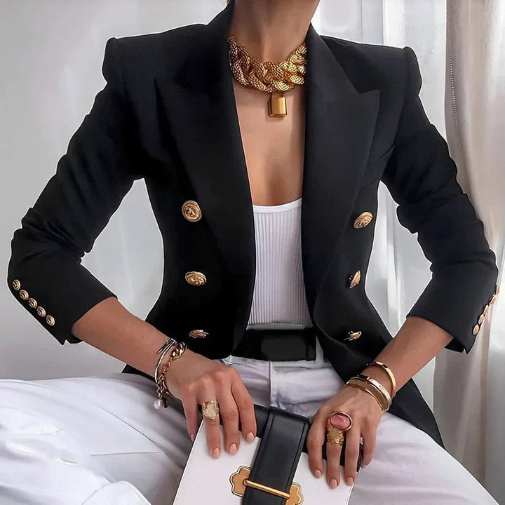 Mia | Zweireihiger Blazer mit Goldknöpfen