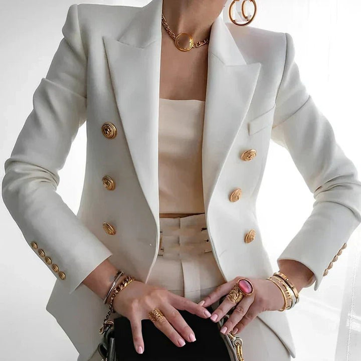 Mia | Zweireihiger Blazer mit Goldknöpfen