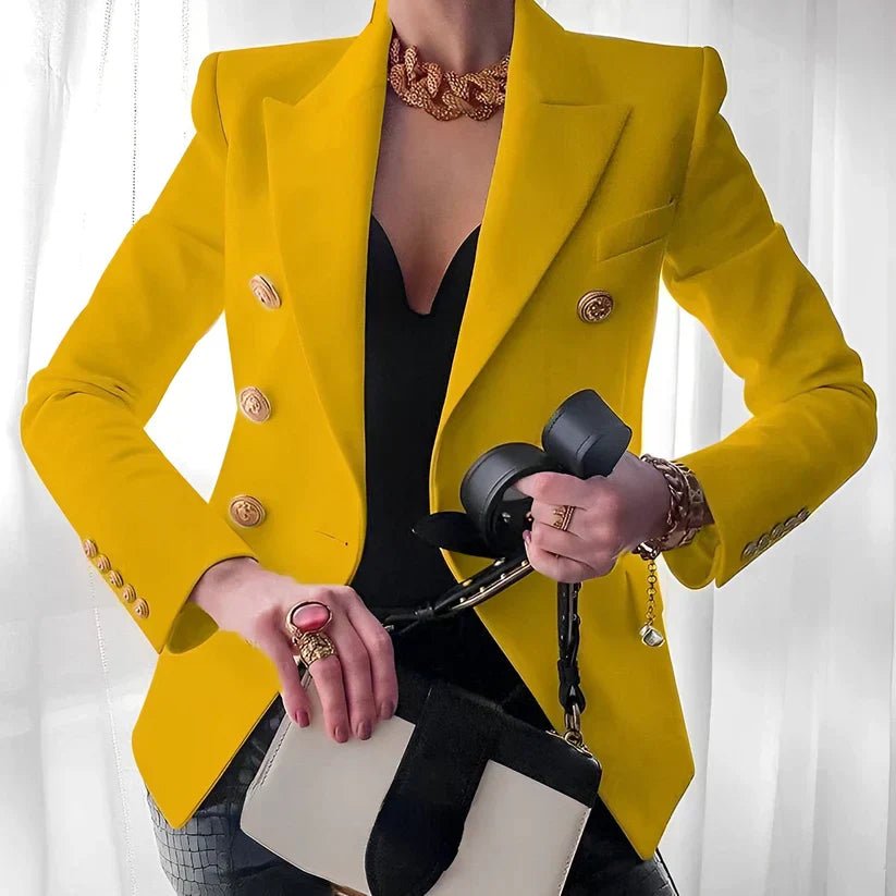Mia | Zweireihiger Blazer mit Goldknöpfen
