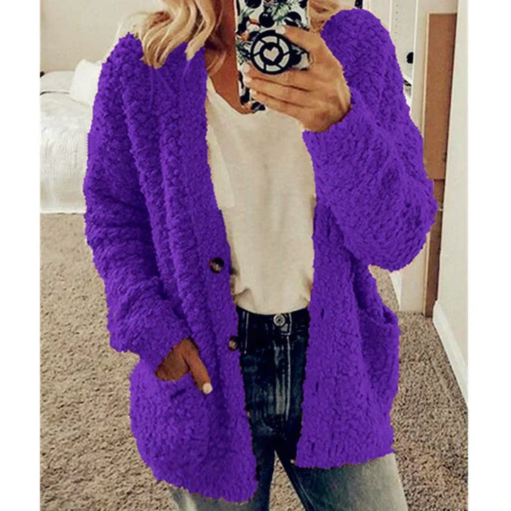 Louisa | Oversized Weste mit Kapuze und Fleecefutter