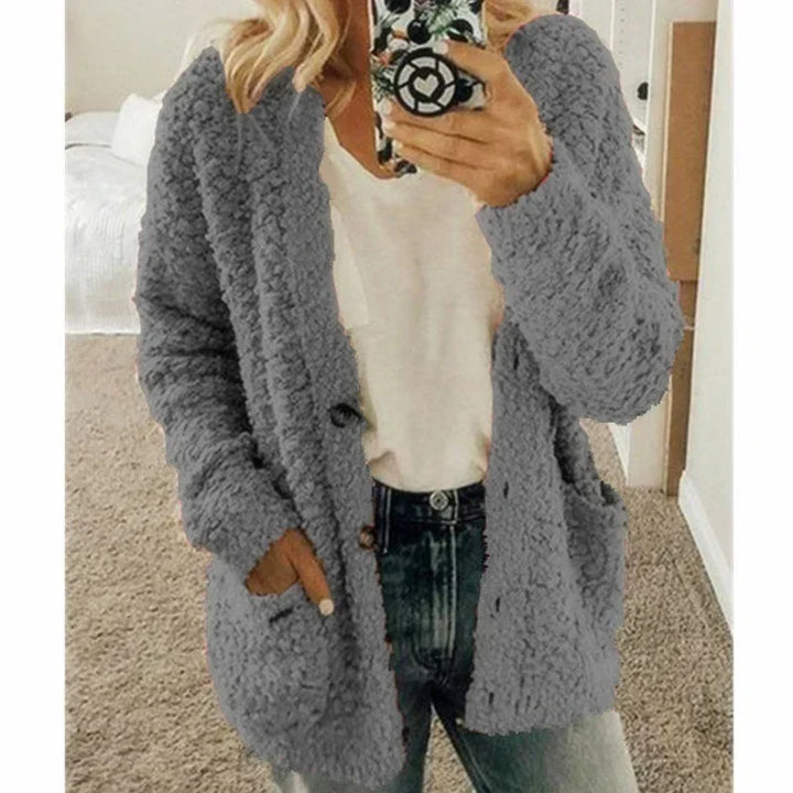 Louisa | Oversized Weste mit Kapuze und Fleecefutter