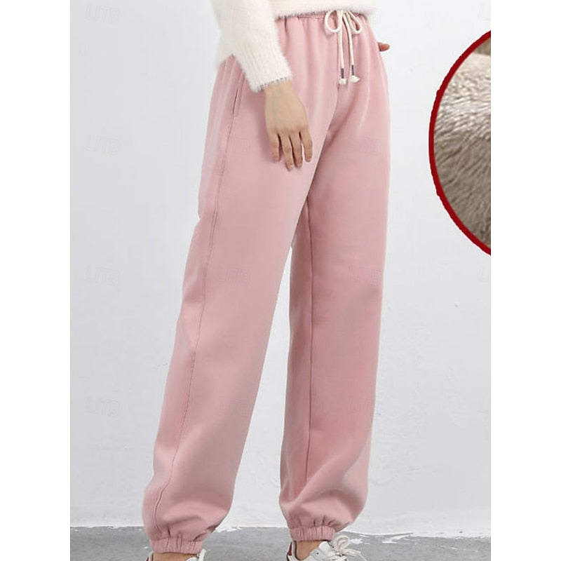 Wanda | Warme Fleece-Jogginghose mit hohem Bund