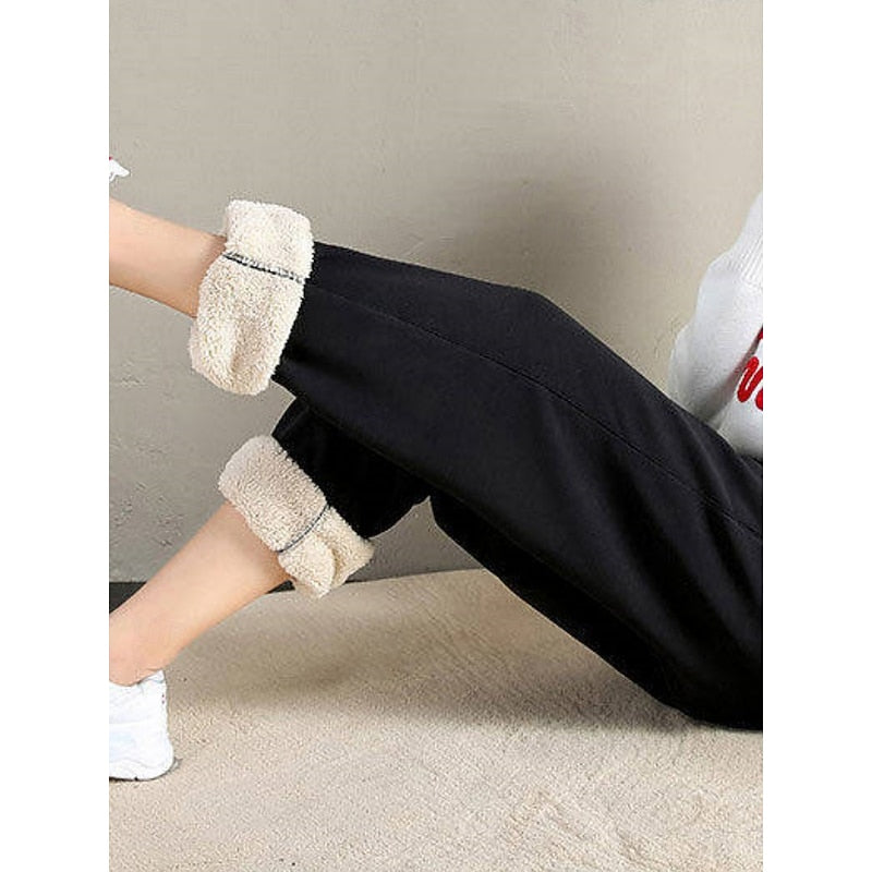 Wanda | Warme Fleece-Jogginghose mit hohem Bund