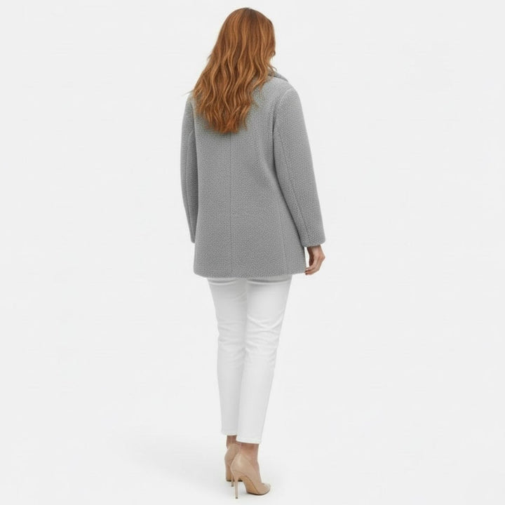 Kianna | Doppelreihiger Teddymantel mit Revers