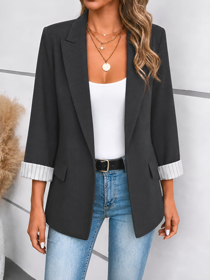 Petra | Farbblock-Blazer mit Krempelärmeln