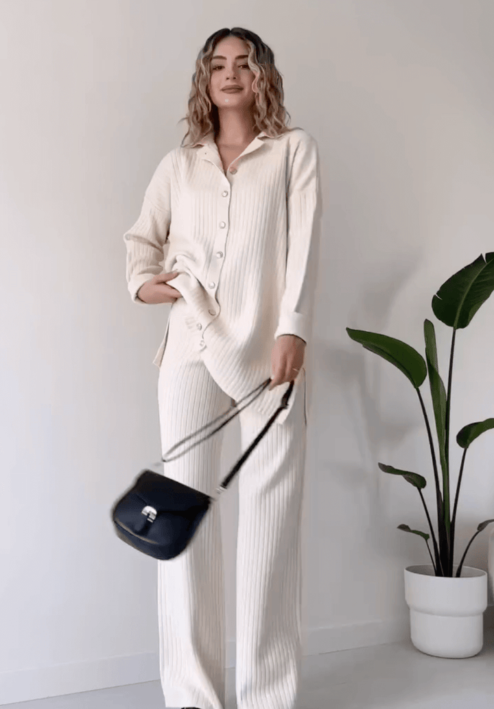 Brunhild | Strick-Set mit Streifen-Jacquard