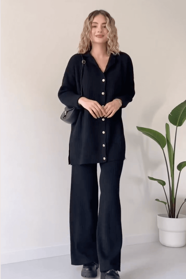 Brunhild | Strick-Set mit Streifen-Jacquard